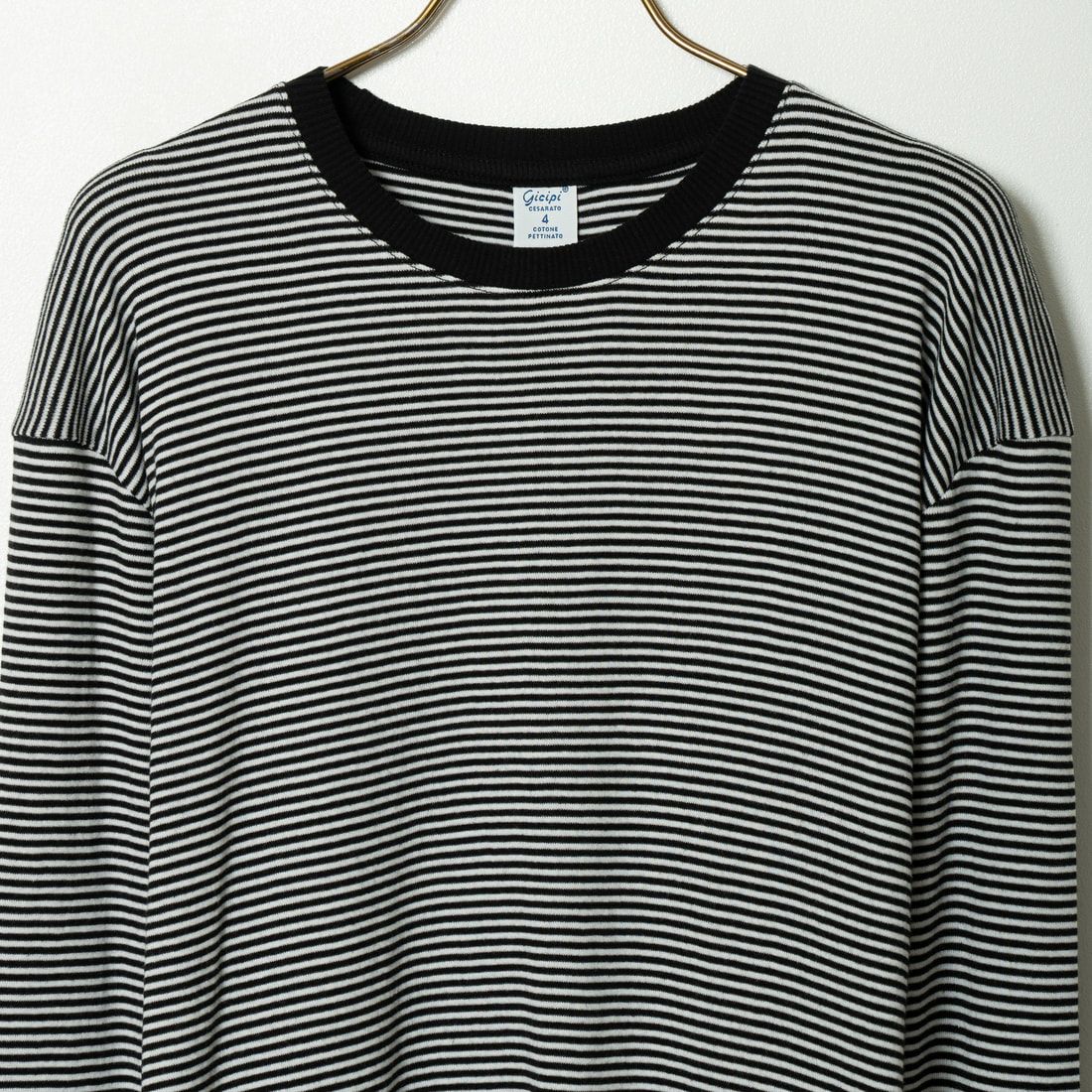 GICIPI [ジチピ] LUPO クルーネックニットソー [2401A] NERO/BIANC