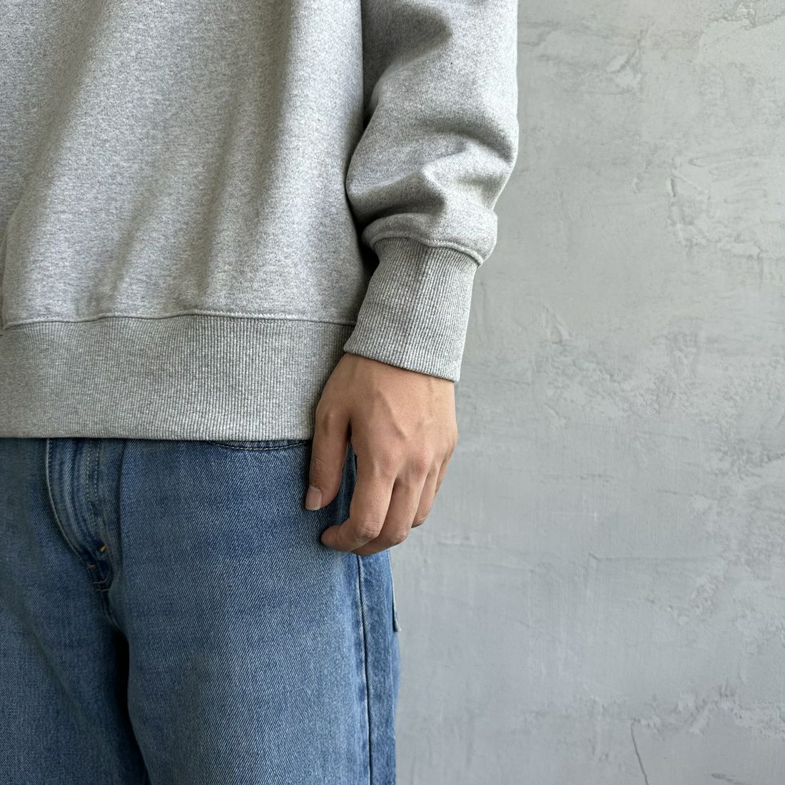 JEANSFACTORY × NANGA [ジーンズファクトリー × ナンガ] 別注 ボックスロゴ バックプリントスウェット [NW24AW-JF1] GRAY