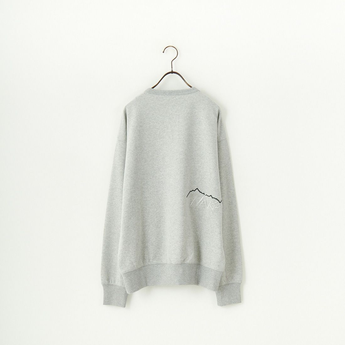JEANSFACTORY × NANGA [ジーンズファクトリー × ナンガ] 別注 バックロゴ刺繍 クルーネックスウェット [NW24AW-JF2] GRAY