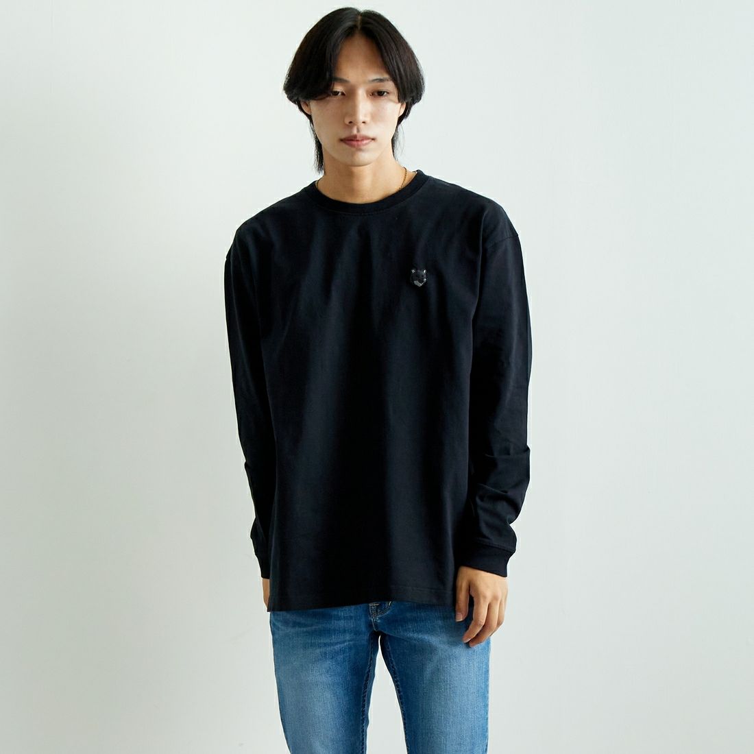 MAISON KITSUNE [メゾン キツネ] ボールド フォックスヘッドパッチ コンフォートロングスリーブTシャツ [LM00109KJ0118]