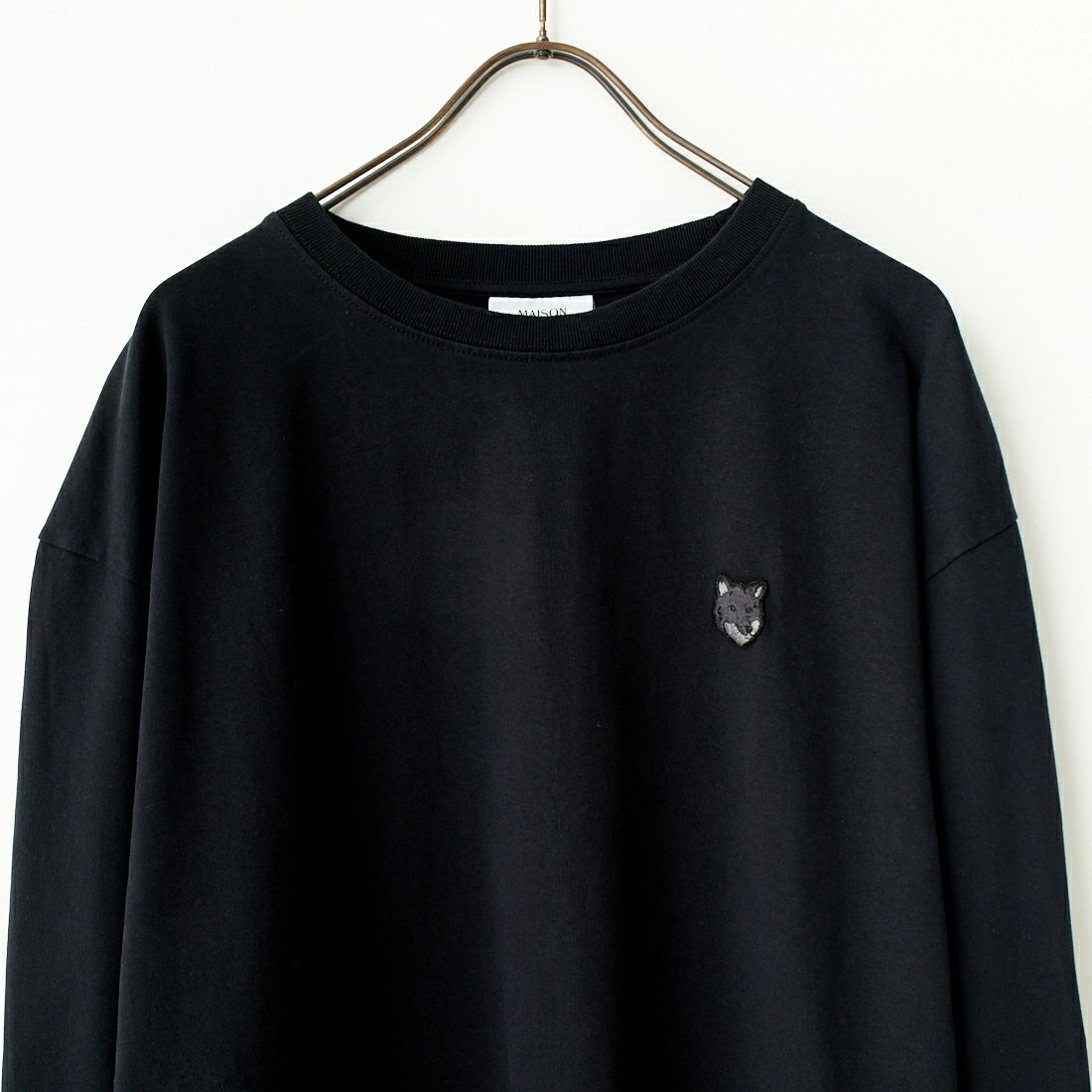 MAISON KITSUNE [メゾン キツネ] ボールド フォックスヘッドパッチ コンフォートロングスリーブTシャツ [LM00109KJ0118] BLACK