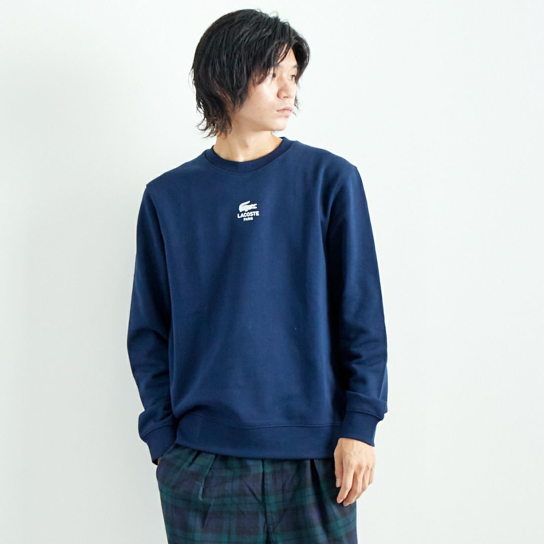 LACOSTE [ラコステ] ワンポイントプリント クルーネックスウェット [SH2736]