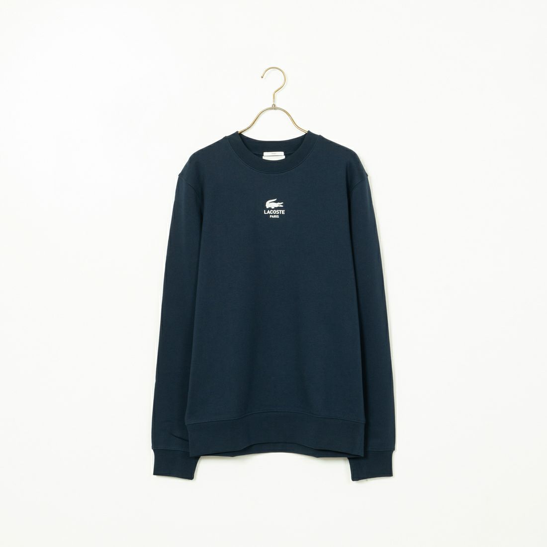 LACOSTE [ラコステ] ワンポイントプリント クルーネックスウェット [SH2736] 166 NAVY B