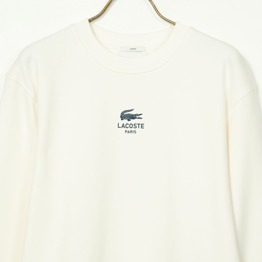 LACOSTE [ラコステ] ワンポイントプリント クルーネックスウェット [SH2736] 70V FLOUR