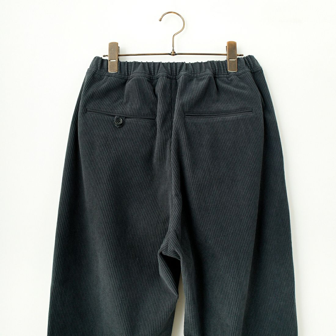 Noir Fabrik [ヌワールファブリック] トリコットコーデュロイワイドテーパードパンツ [BAGGYEASY-M-243-01-I] BL.GRY