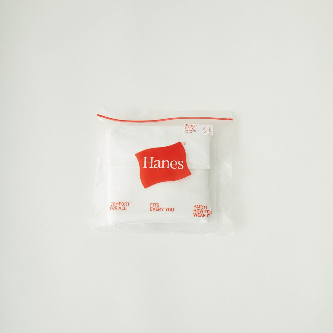Hanes [ヘインズ] ソフトフィットタートルネック ロングスリーブTシャツ [HW4-A505] 010 ﾎﾜｲﾄ