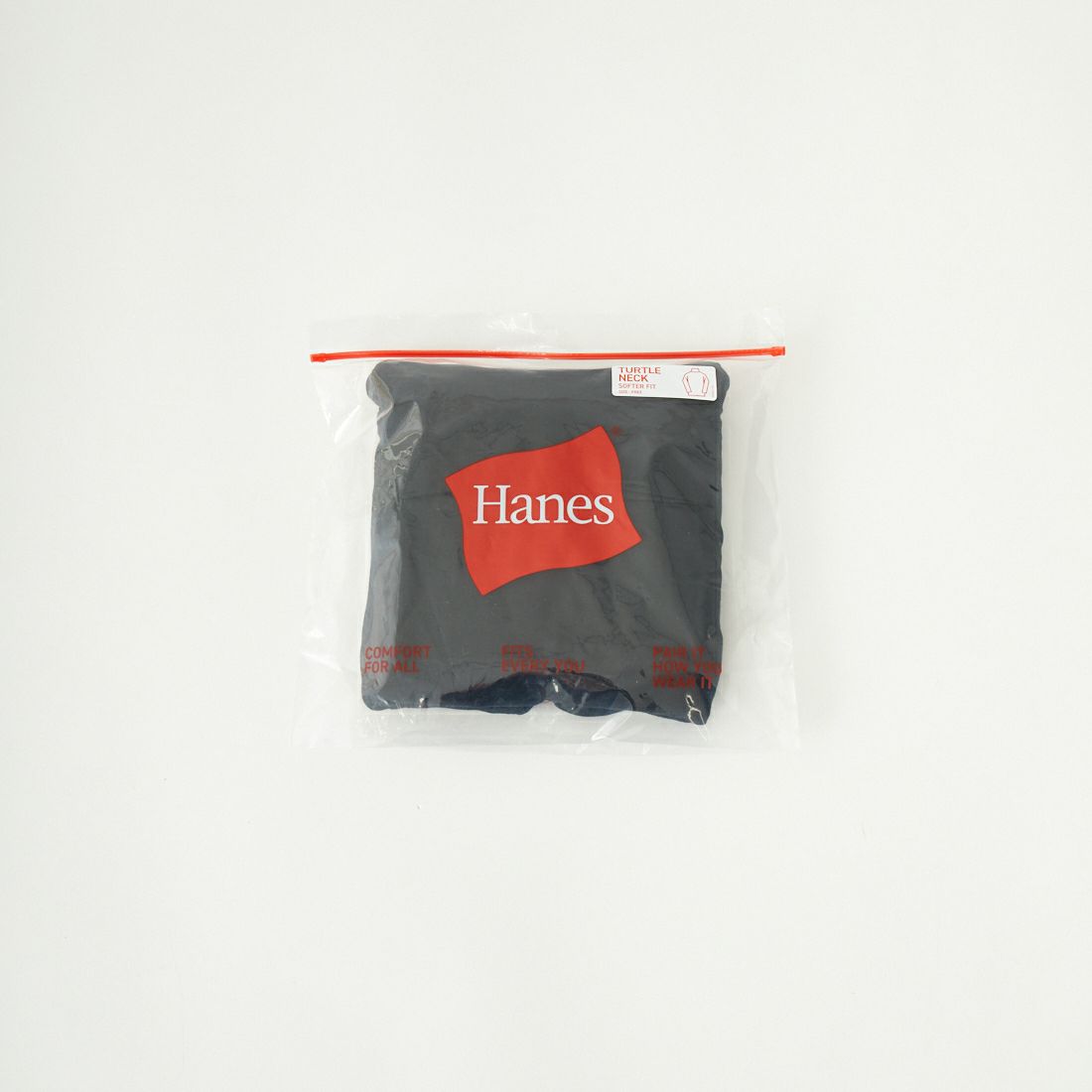 Hanes [ヘインズ] ソフトフィットタートルネック ロングスリーブTシャツ [HW4-A505] 090 ﾌﾞﾗｯｸ