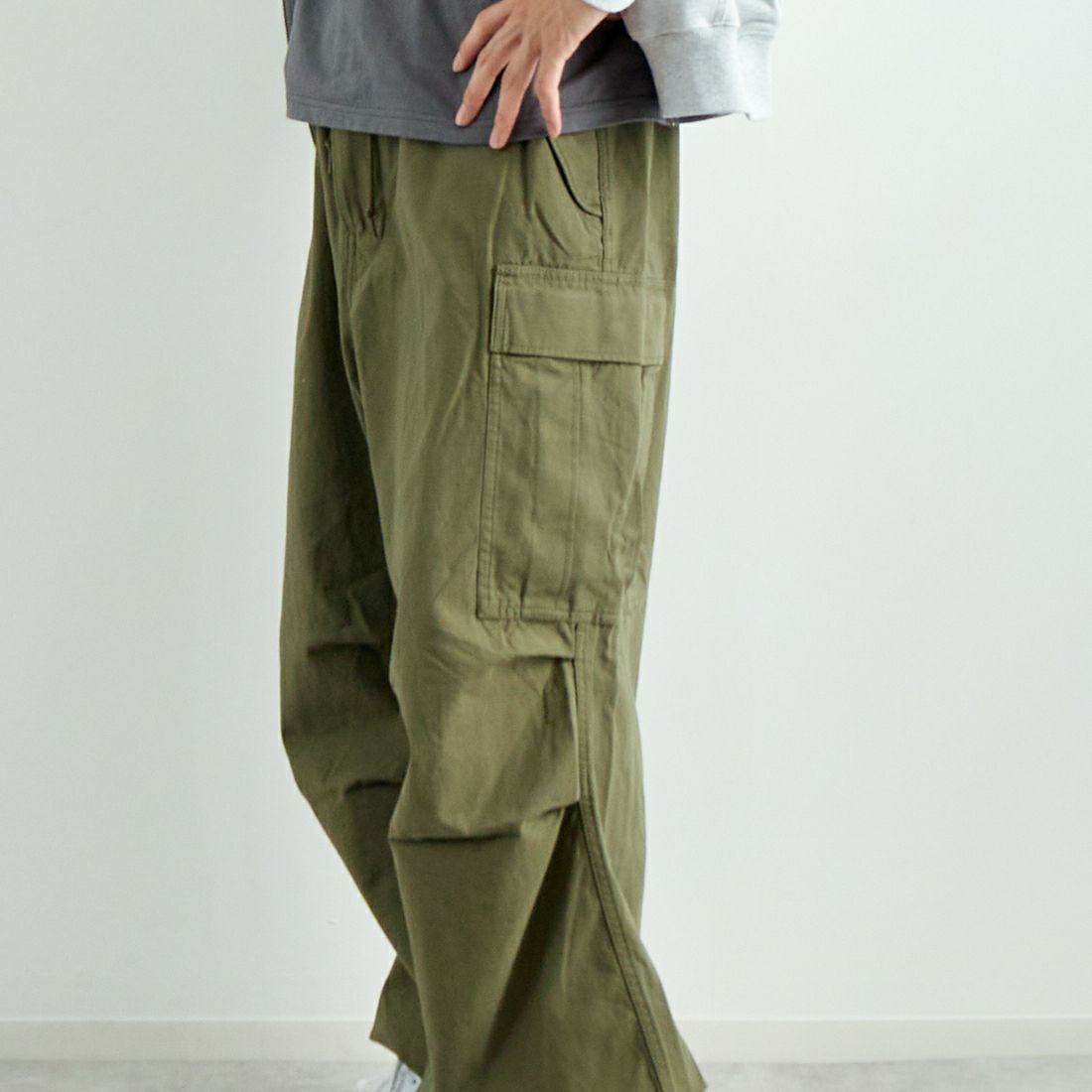 ARMY TWILL SANFORIZED [アーミーツイル サンフォライズド] バックサテンカーゴパンツ [AM-2455001] KHAKI