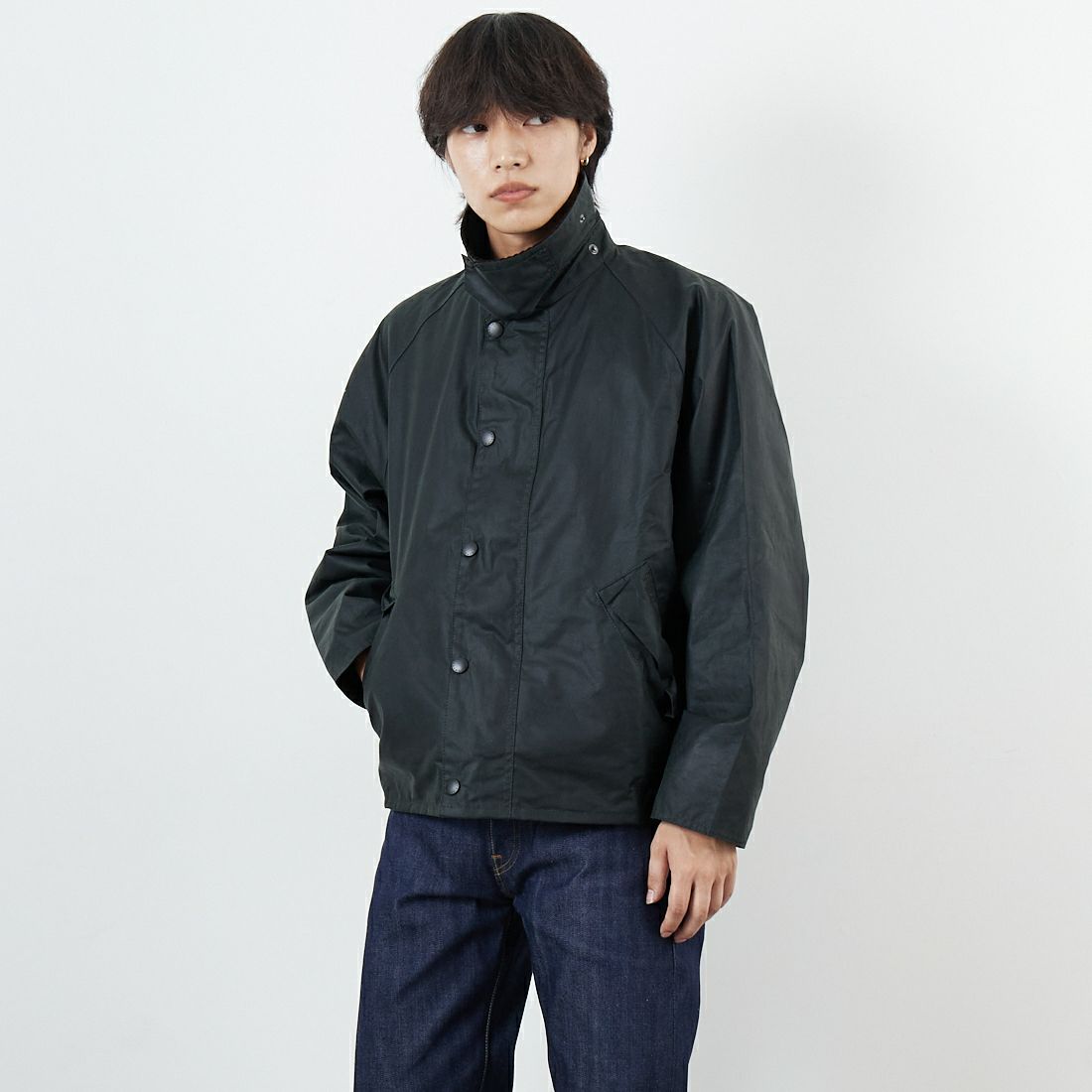 Barbour [バブアー] トランスポート ワックスジャケット [MWX1678] BK91 &&モデル身長：179cm 着用サイズ：38&&