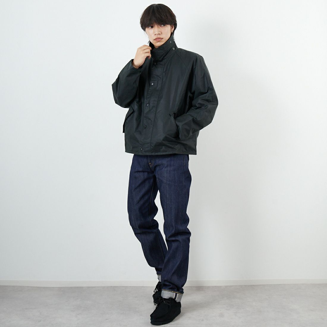 Barbour [バブアー] トランスポート ワックスジャケット [MWX1678] BK91 &&モデル身長：179cm 着用サイズ：38&&