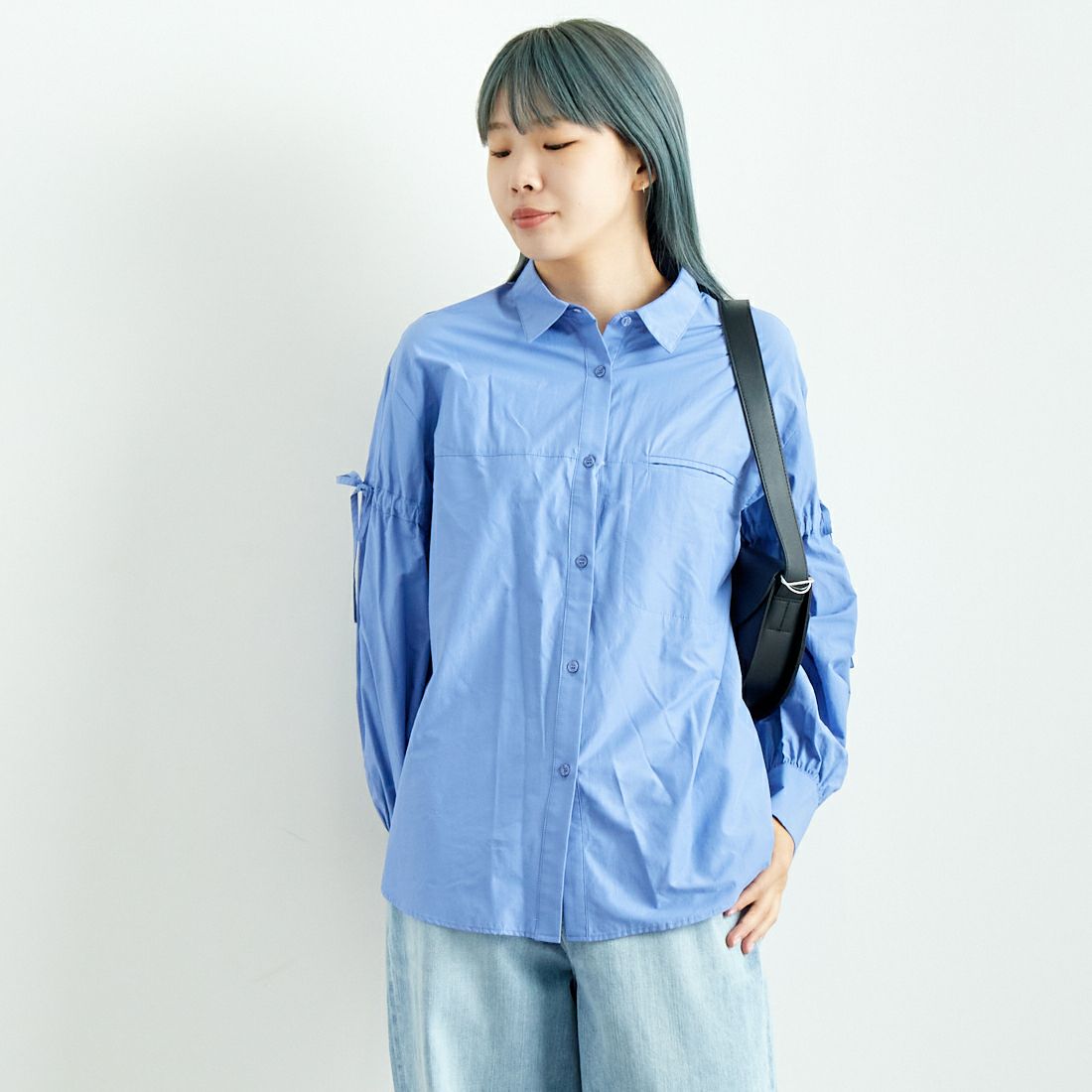 82 ﾌﾞﾙｰ&&モデル身長：167cm 着用サイズ：F&&