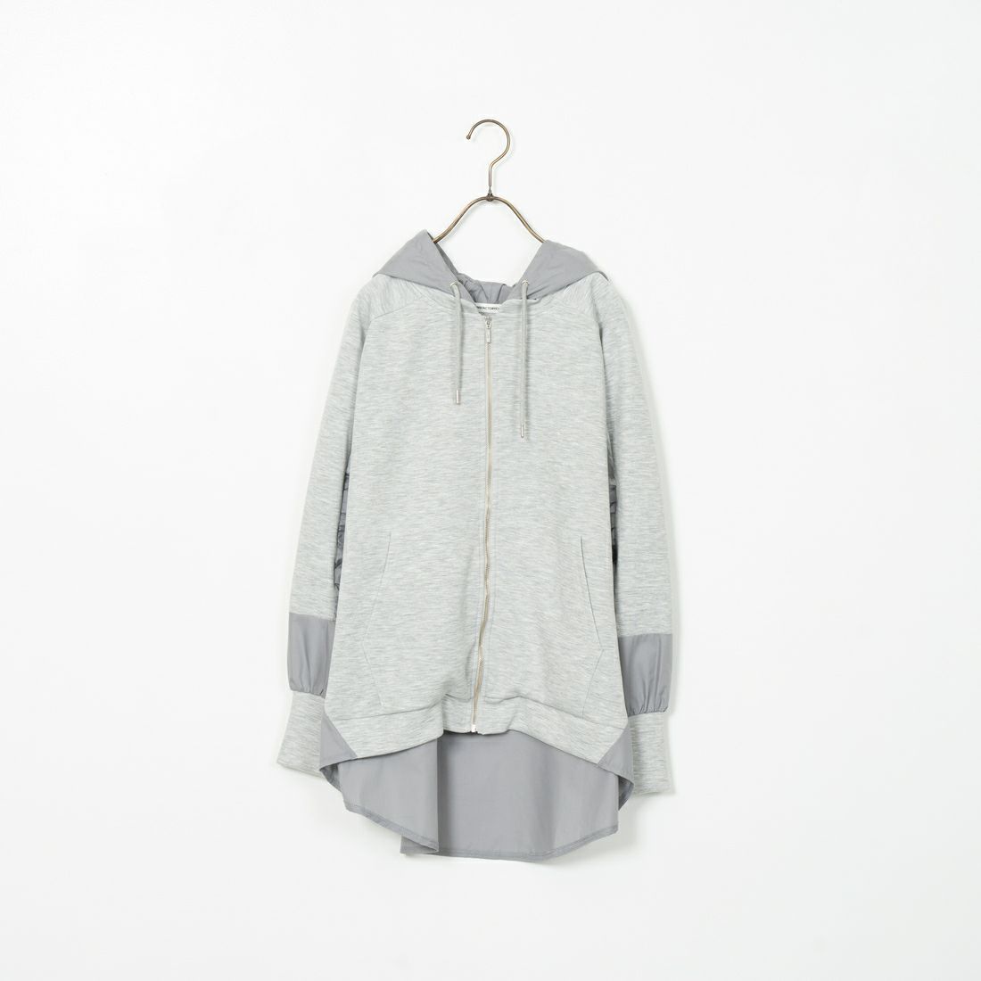 Jeans Factory Clothes [ジーンズファクトリークローズ] 異素材切り替え ボンディングパーカー [21243068] 006 ｸﾞﾚｰ