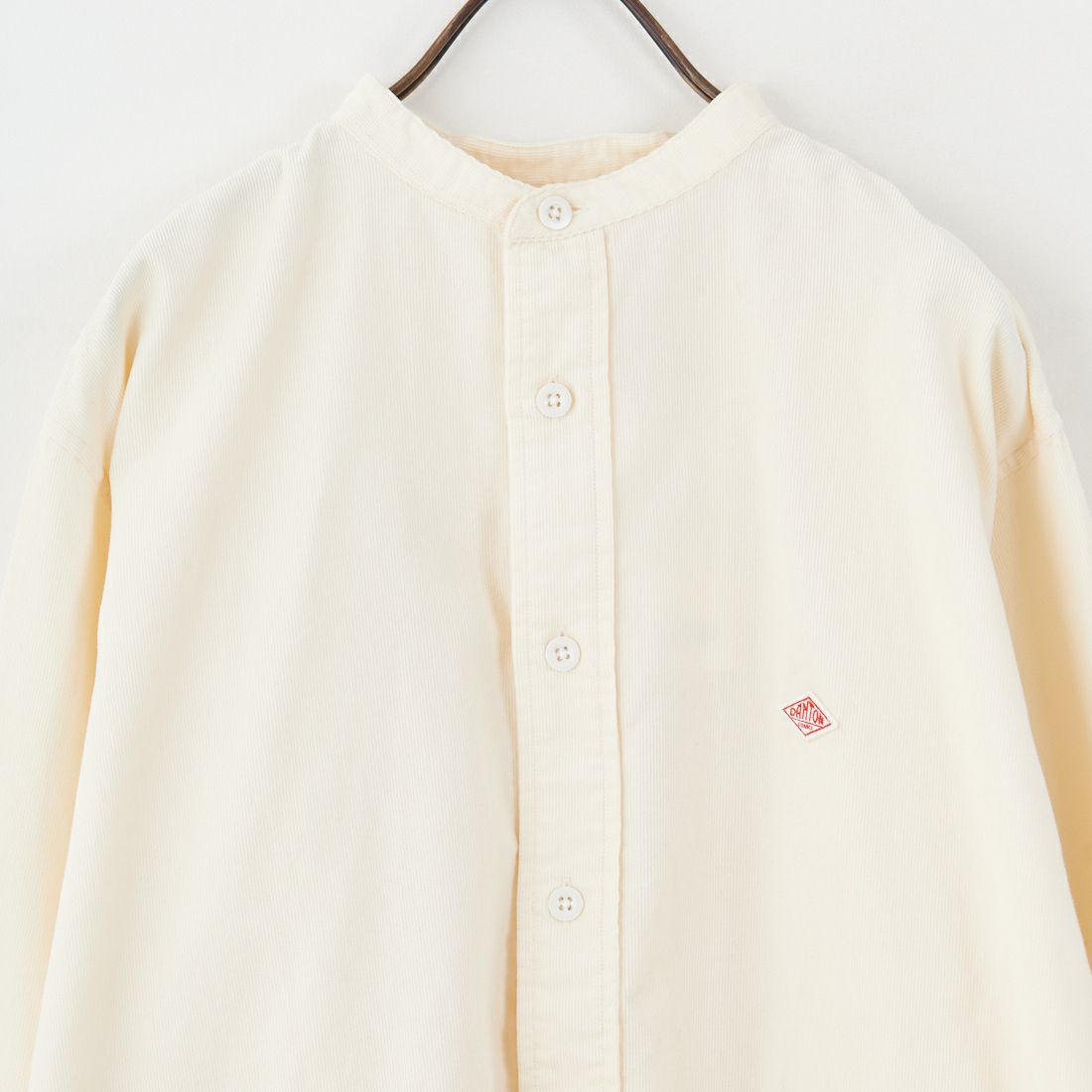 DANTON [ダントン] コーデュロイ バンドカラーシャツ [DT-B0290MCD] OFF WHITE