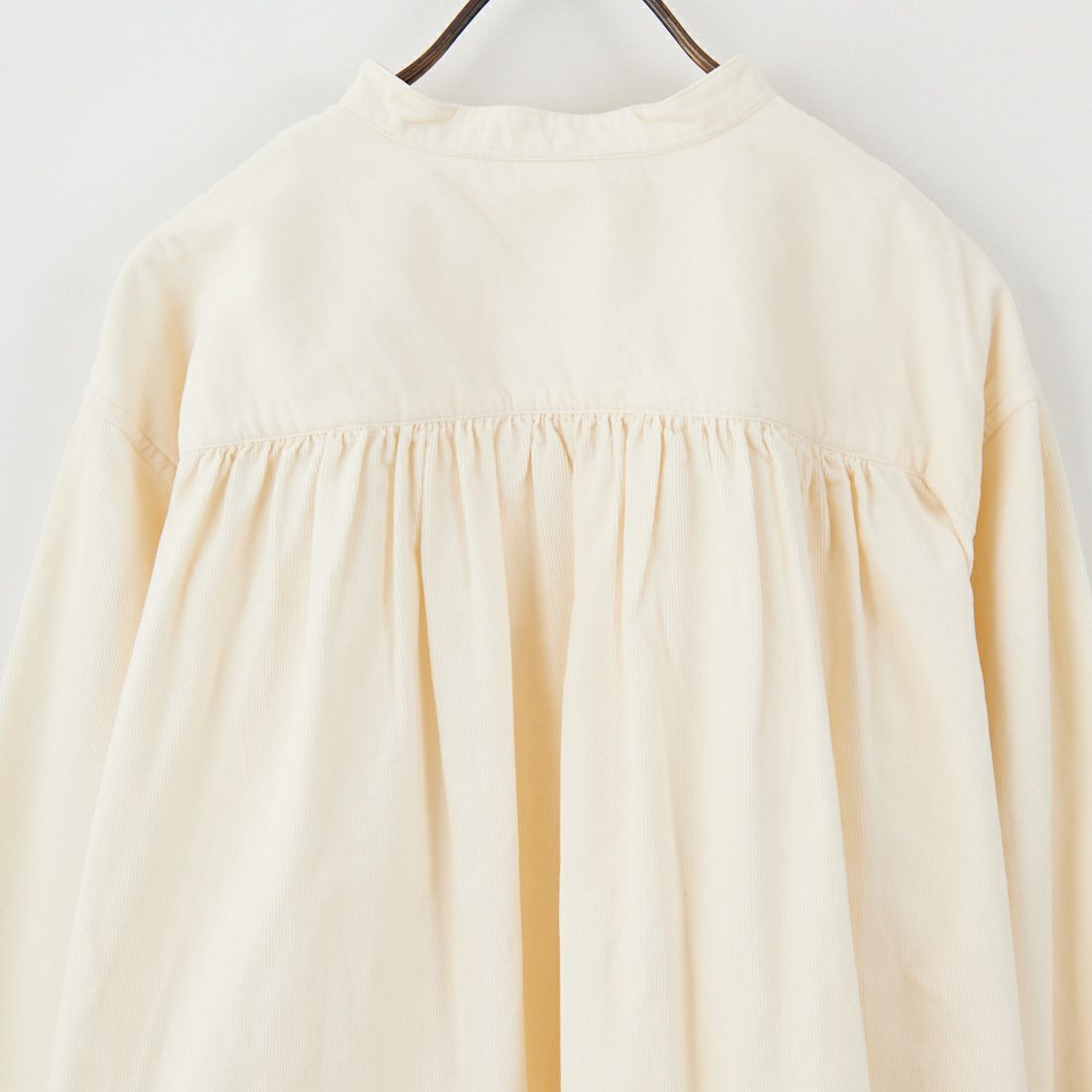 DANTON [ダントン] コーデュロイ バンドカラーシャツ [DT-B0290MCD] OFF WHITE