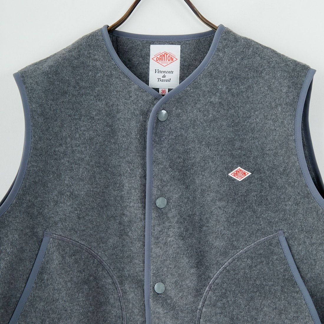 DANTON [ダントン] フリースノーカラーベスト [DT-A0521