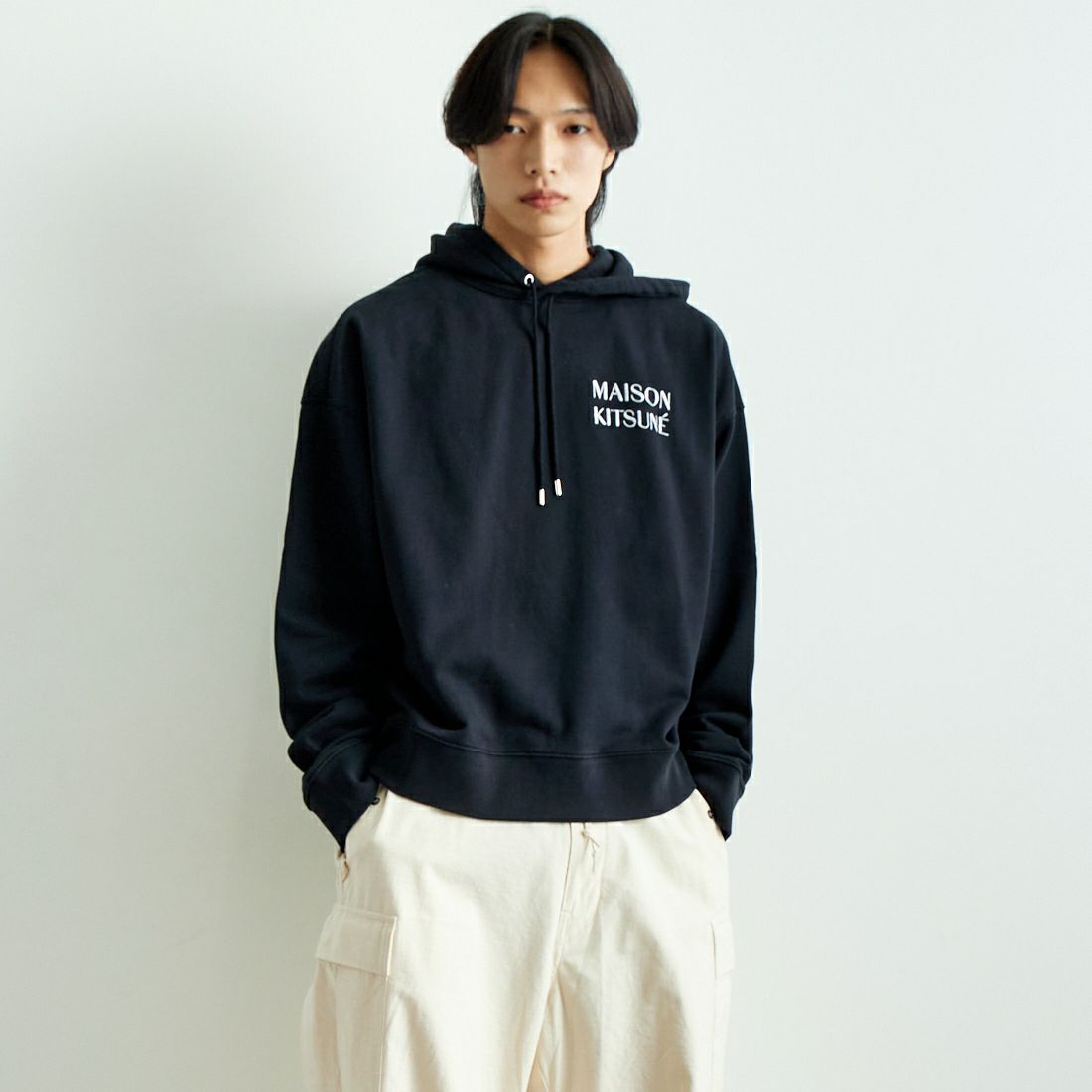 P199 BLK&&モデル身長：179cm 着用サイズ：M&&