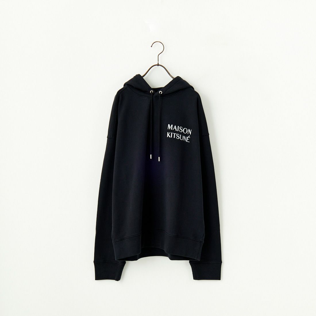 MAISON KITSUNE [メゾン キツネ] ウォーターフォール オーバーサイズフーディ [NM00705KM0001] P199 BLK