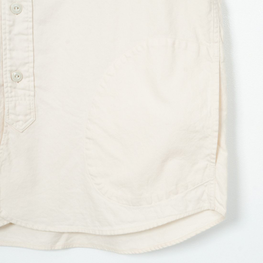 DANTON [ダントン] 先染めビエラ バンドカラーシャツ [DT-B0280VSS] ECRU