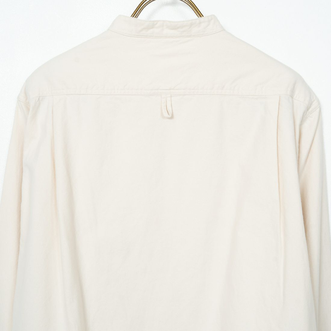 DANTON [ダントン] 先染めビエラ バンドカラーシャツ [DT-B0280VSS] ECRU