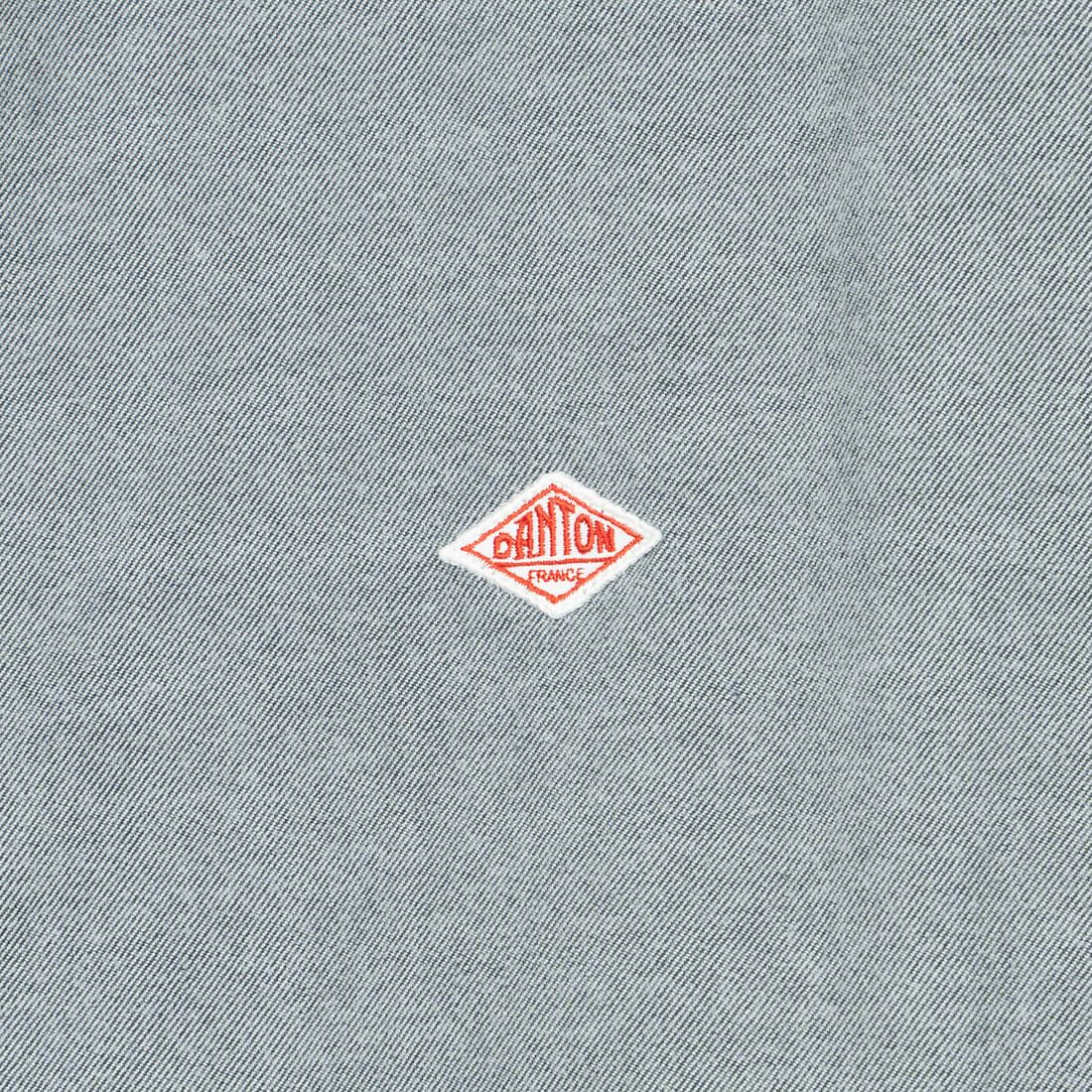 DANTON [ダントン] 先染めビエラ バンドカラーシャツ [DT-B0280VSS] GREY CHAMB