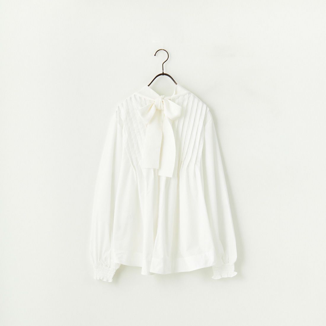 TORRAZZO DONNA [トラッゾドンナ] ニット×布帛 ドッキングブラウス [6255-371] 05 WHITE
