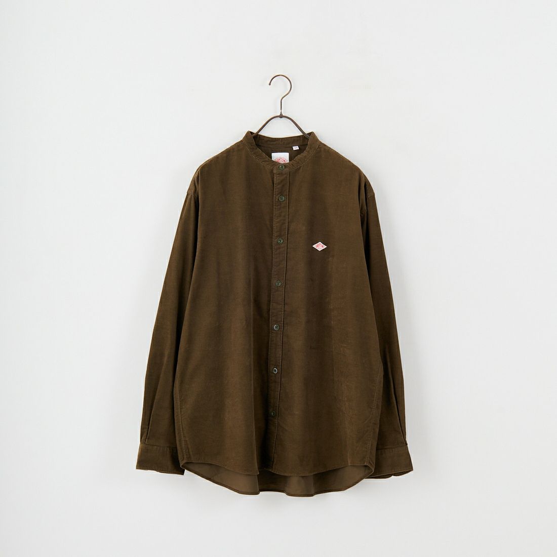 DANTON [ダントン] コーデュロイ バンドカラーシャツ [DT-B0291MCD] OLIVE