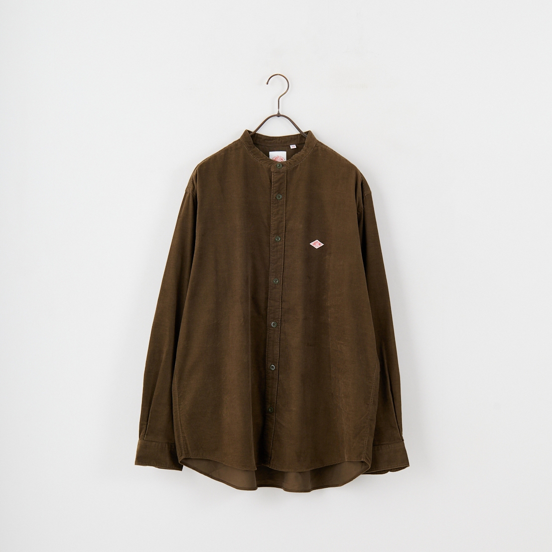 DANTON [ダントン] コーデュロイ バンドカラーシャツ [DT-B0291MCD] OLIVE