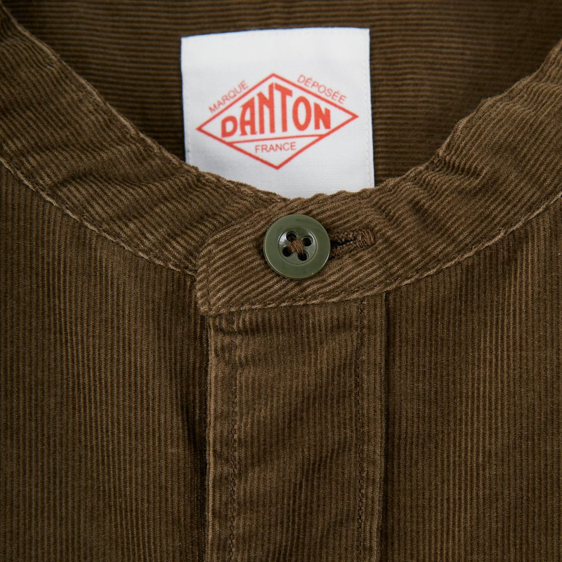 DANTON [ダントン] コーデュロイ バンドカラーシャツ [DT-B0291MCD] OLIVE