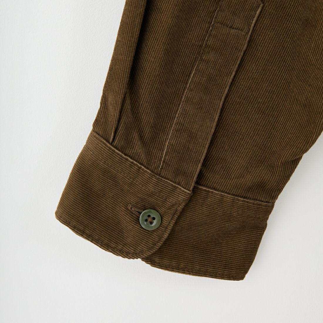 DANTON [ダントン] コーデュロイ バンドカラーシャツ [DT-B0291MCD] OLIVE