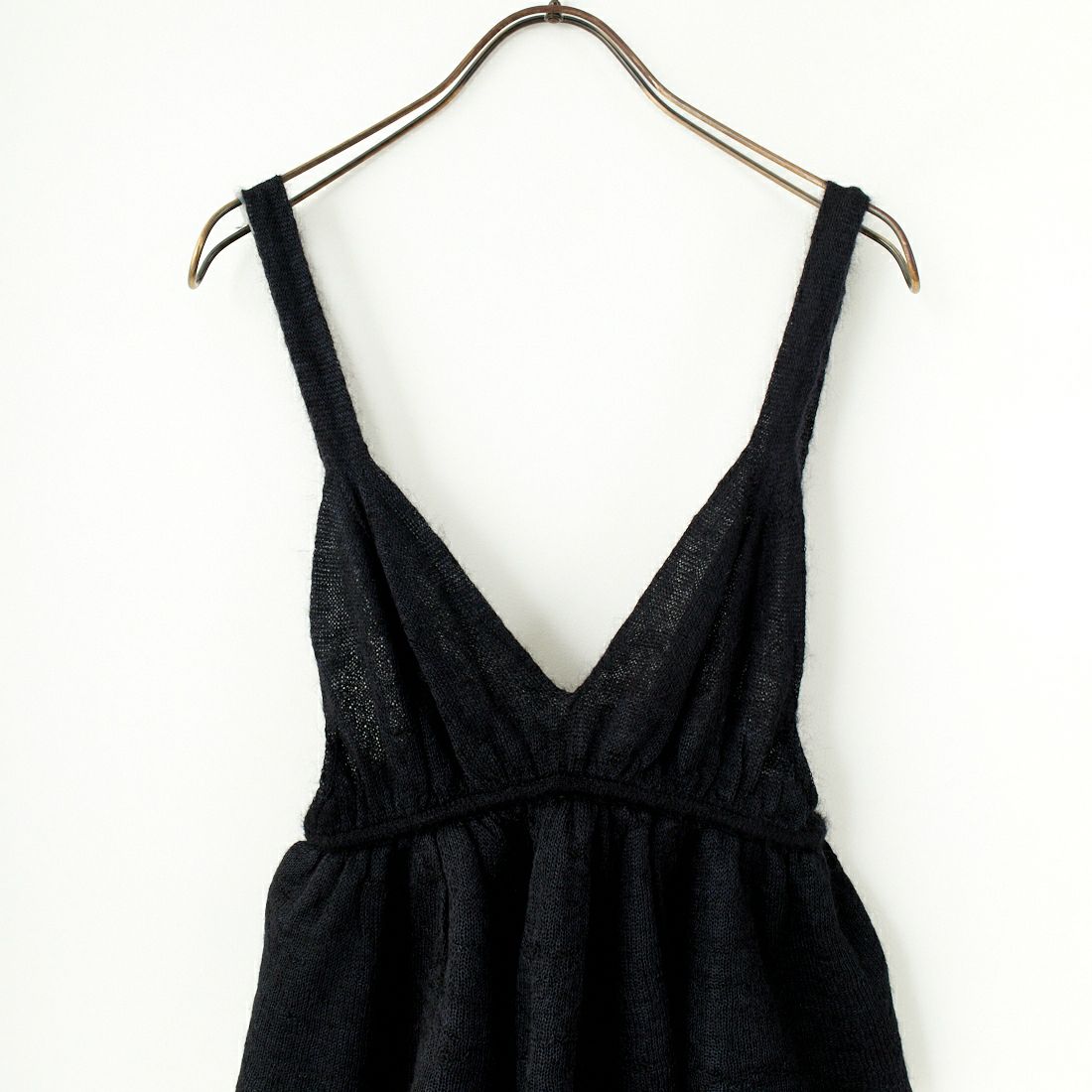 UNFIL [アンフィル] エクストラキッドモヘア&シルクキャミソールトップス [WFFL-UW102] BLACK