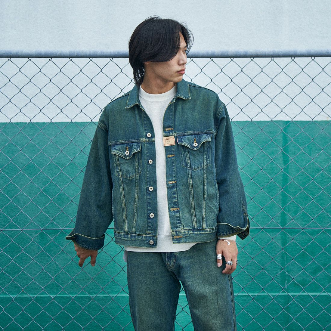 LiBERTO [リベルト] ARIZONAジャケット [FL2550] 88 GRUNGE &&モデル身長：179cm 着用サイズ：L&&