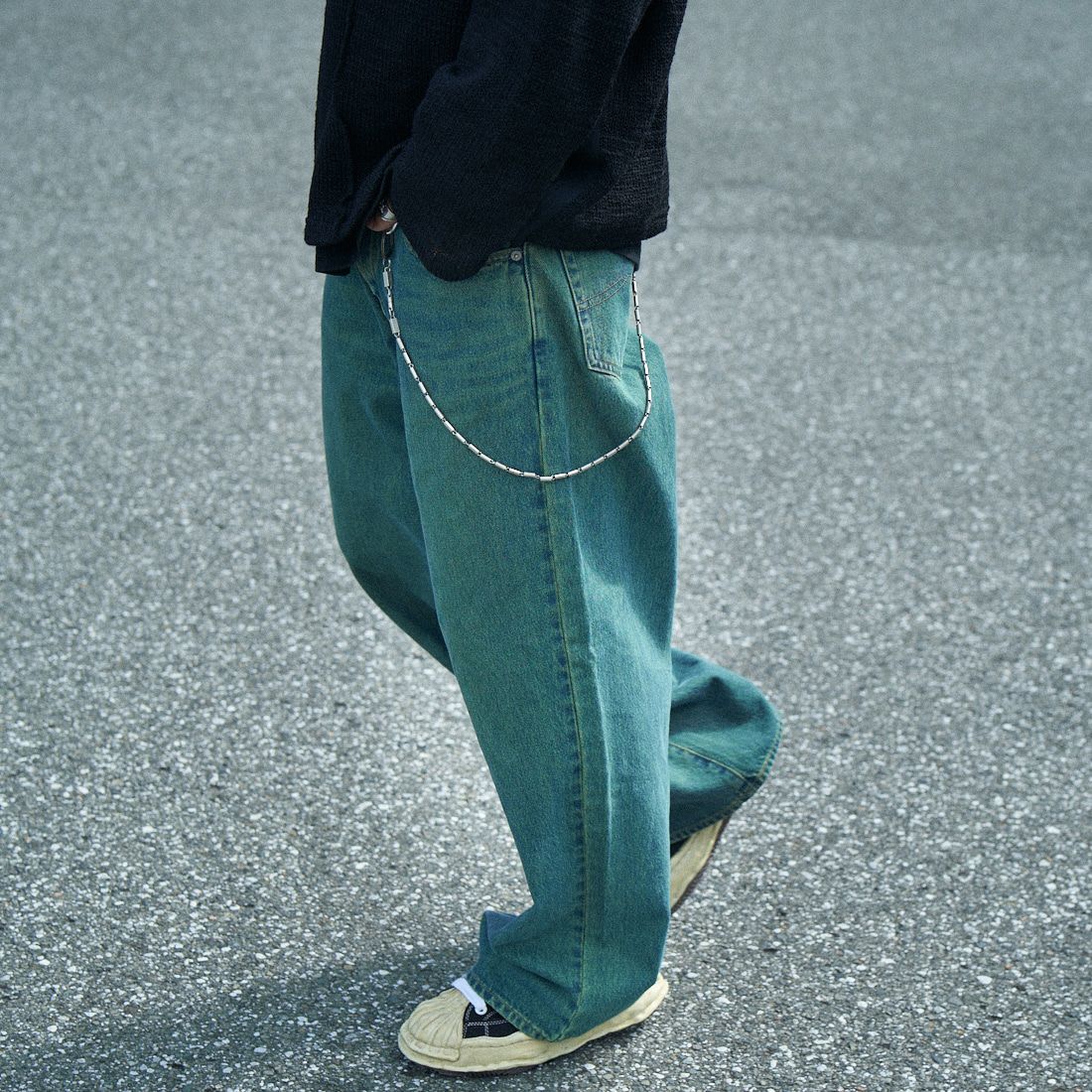 LIBERTO [リベルト] EL PASO ワイドバギーデニム [FL2500] 88 GRUNGE &&モデル身長：179cm 着用サイズ：30&&