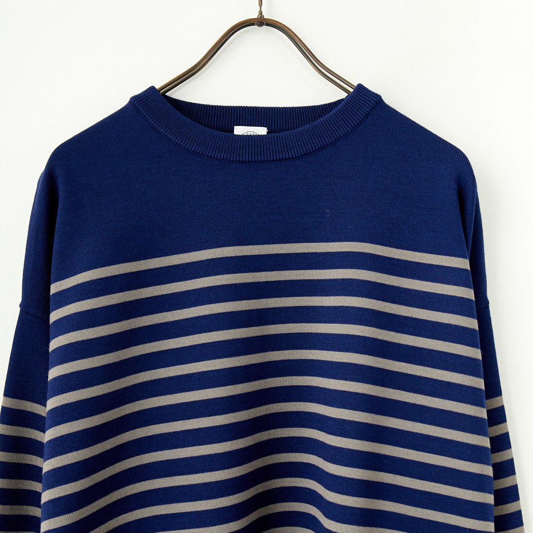 ORCIVAL [オーシバル] プレーティング プルオーバーニット [OR-D0102CRA] BLU/DK.GRY