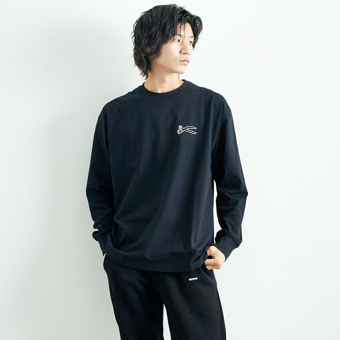 BLACK&&モデル身長：182cm 着用サイズ：L&&
