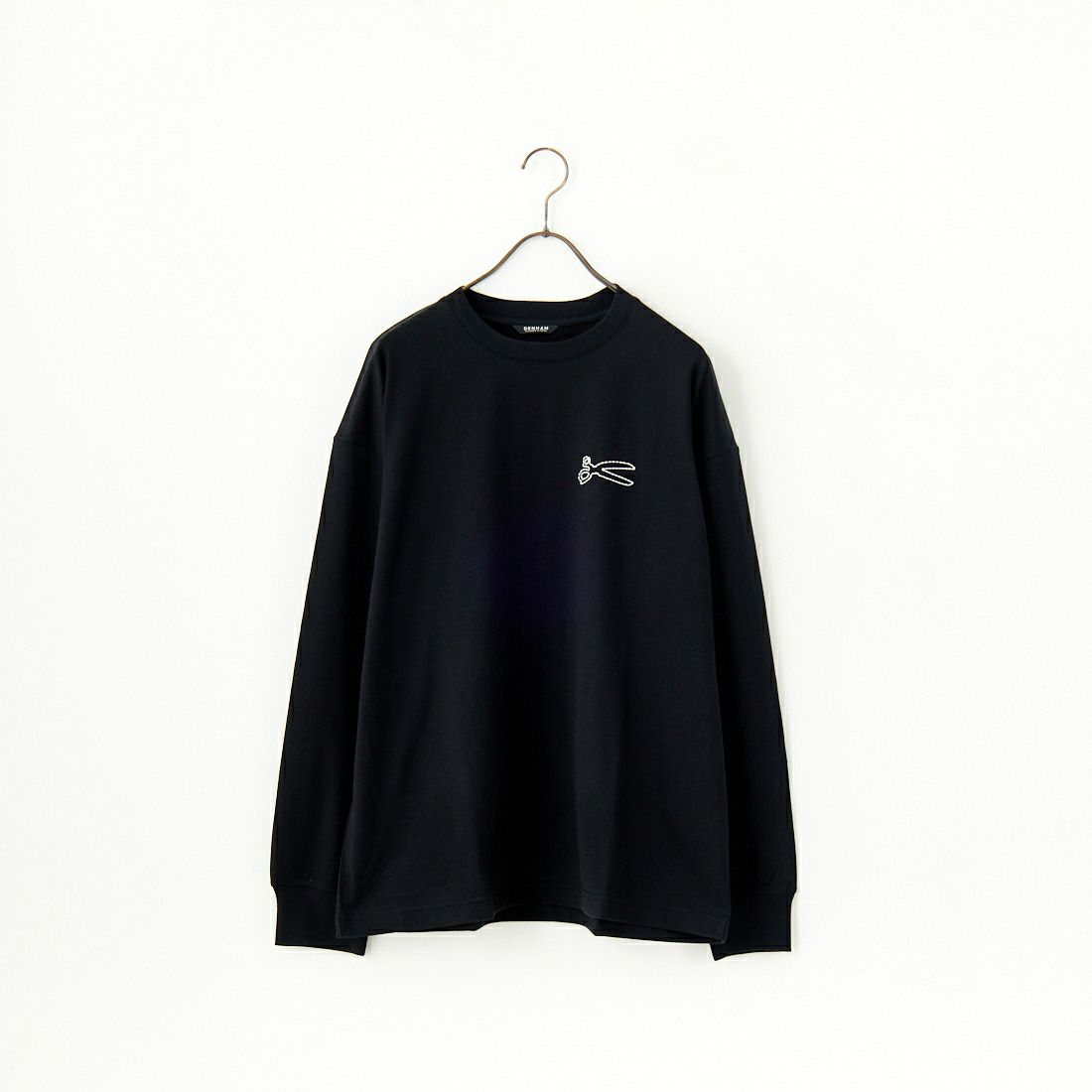 DENHAM [デンハム] CHAIN ロングスリーブTシャツ [CHAIN-LS-TEE] BLACK