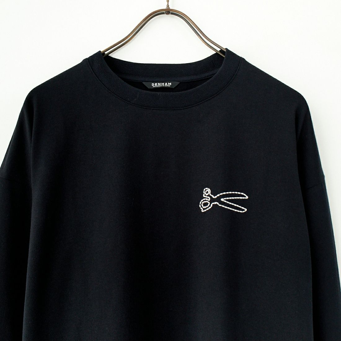 DENHAM [デンハム] CHAIN ロングスリーブTシャツ [CHAIN-LS-TEE] BLACK