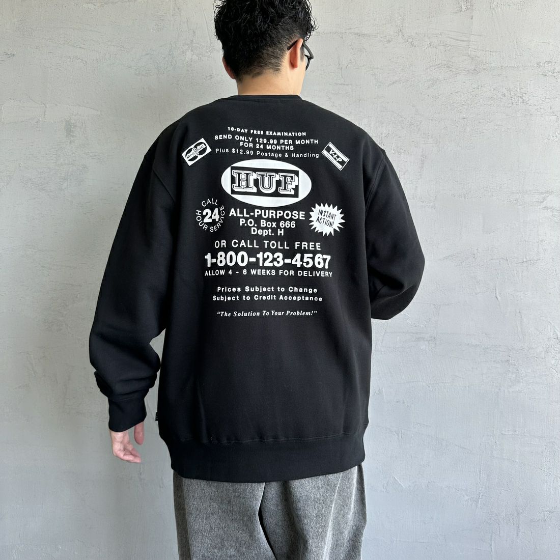 BLACK&&モデル身長：168cm 着用サイズ：L&&