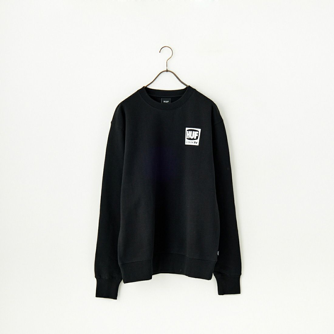 HUF [ハフ] AS SEEN ON TV バックプリントスウェット [PF00690] BLACK