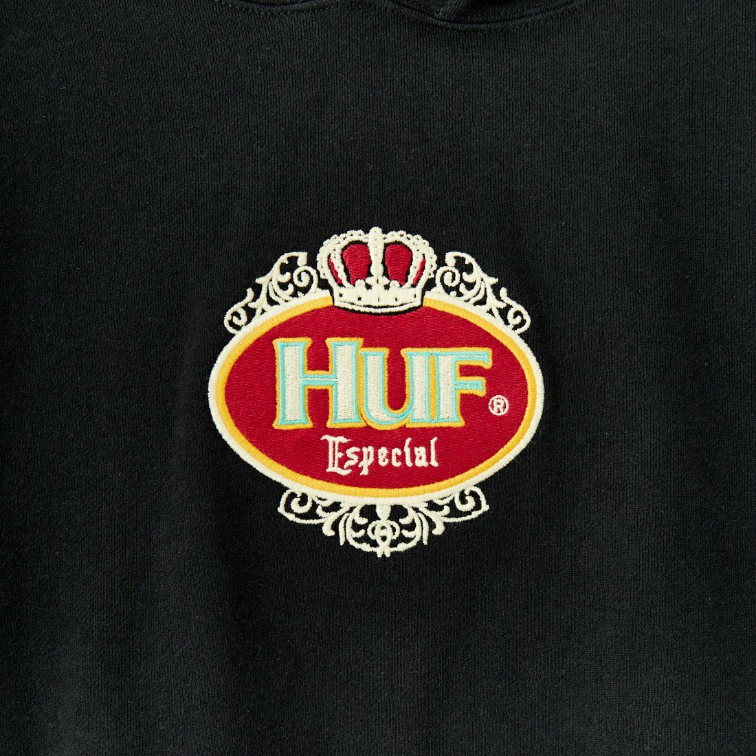 HUF [ハフ] ESPECIAL ロゴ刺繍スウェットパーカー [PF00685] BLACK