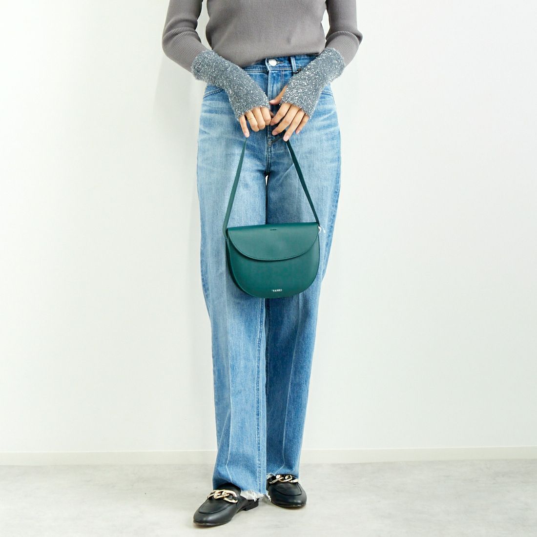 YANUK [ヤヌーク] ボーイズストレート LEA/レア [57143231] CPS &&モデル身長：167cm 着用サイズ：24&&