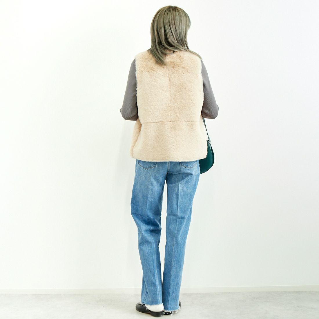 YANUK [ヤヌーク] ボーイズストレート LEA/レア [57143231] CPS &&モデル身長：167cm 着用サイズ：24&&