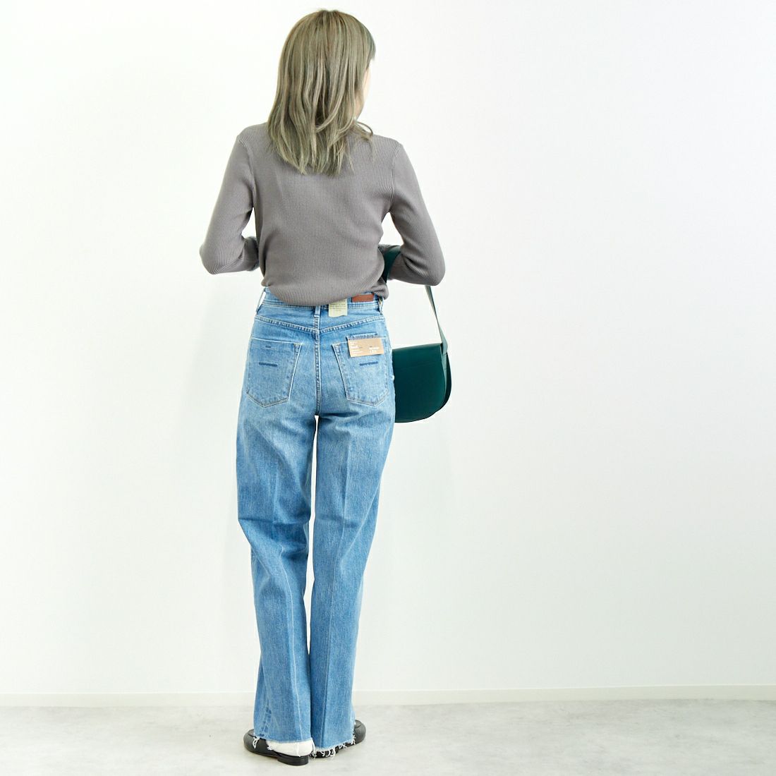 YANUK [ヤヌーク] ボーイズストレート LEA/レア [57143231] CPS &&モデル身長：167cm 着用サイズ：24&&
