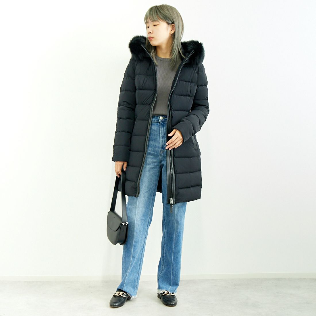 YANUK [ヤヌーク] ボーイズストレート LEA/レア [57143231] CPS &&モデル身長：167cm 着用サイズ：24&&