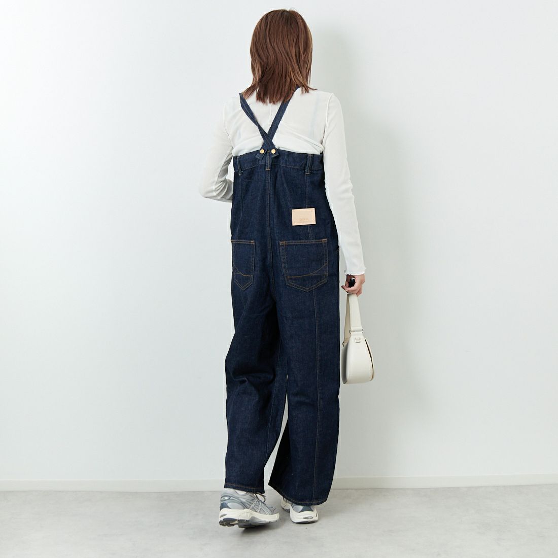SOMETHING [サムシング] ダブルニーサロペット [SA1901] 00 O.W &&モデル身長：167cm 着用サイズ：F&&