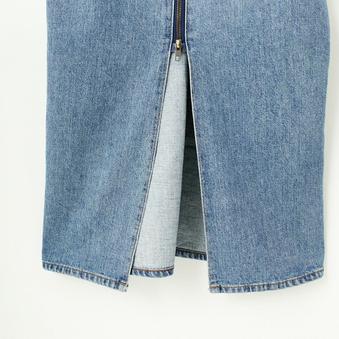 SOMETHING [サムシング] レースアップ サロペットデニムスカート [SA1602] 94 L.BLUE