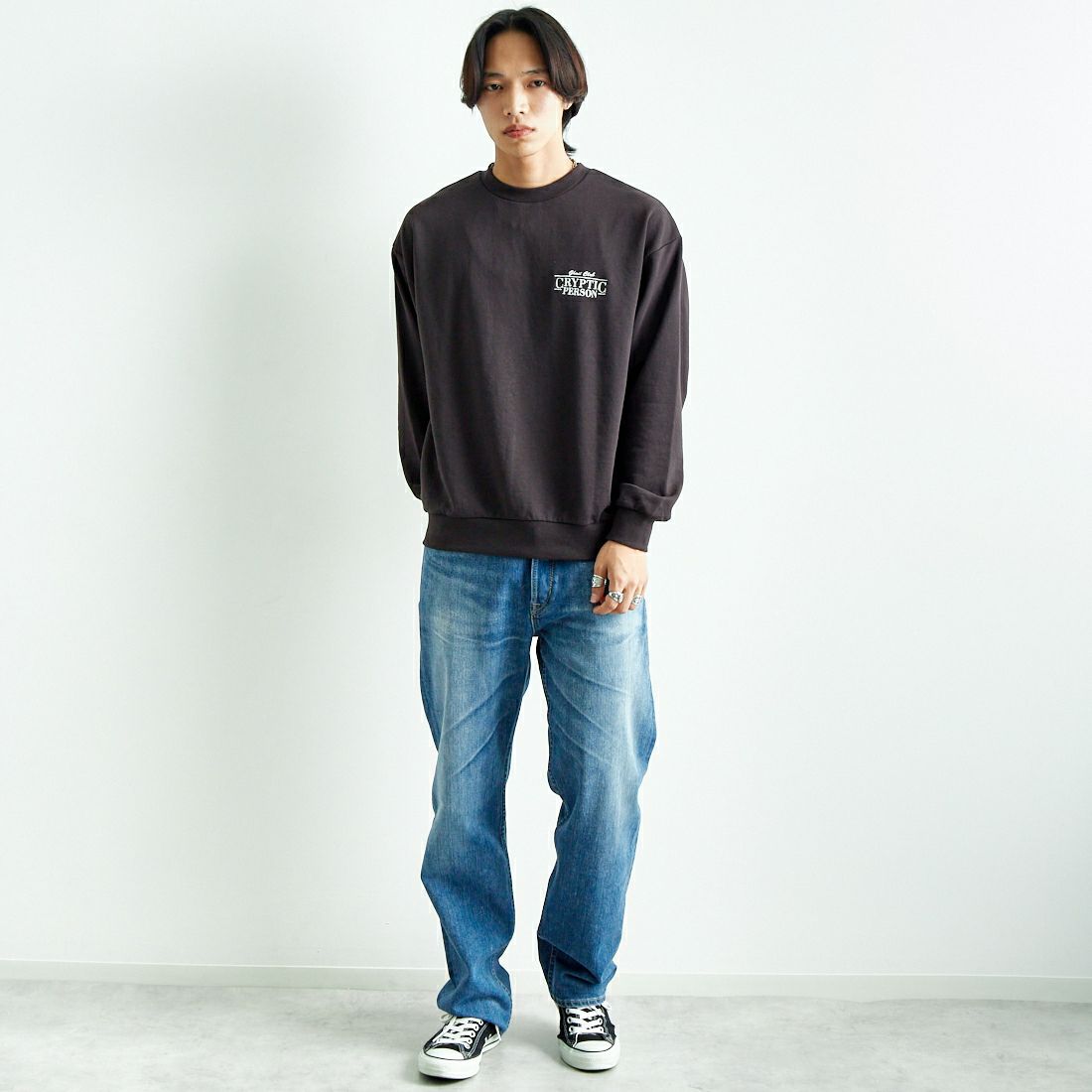 YANUK [ヤヌーク] クラシックストレート BEN/ベン [57243004] PLB &&モデル身長：179cm 着用サイズ：32&&