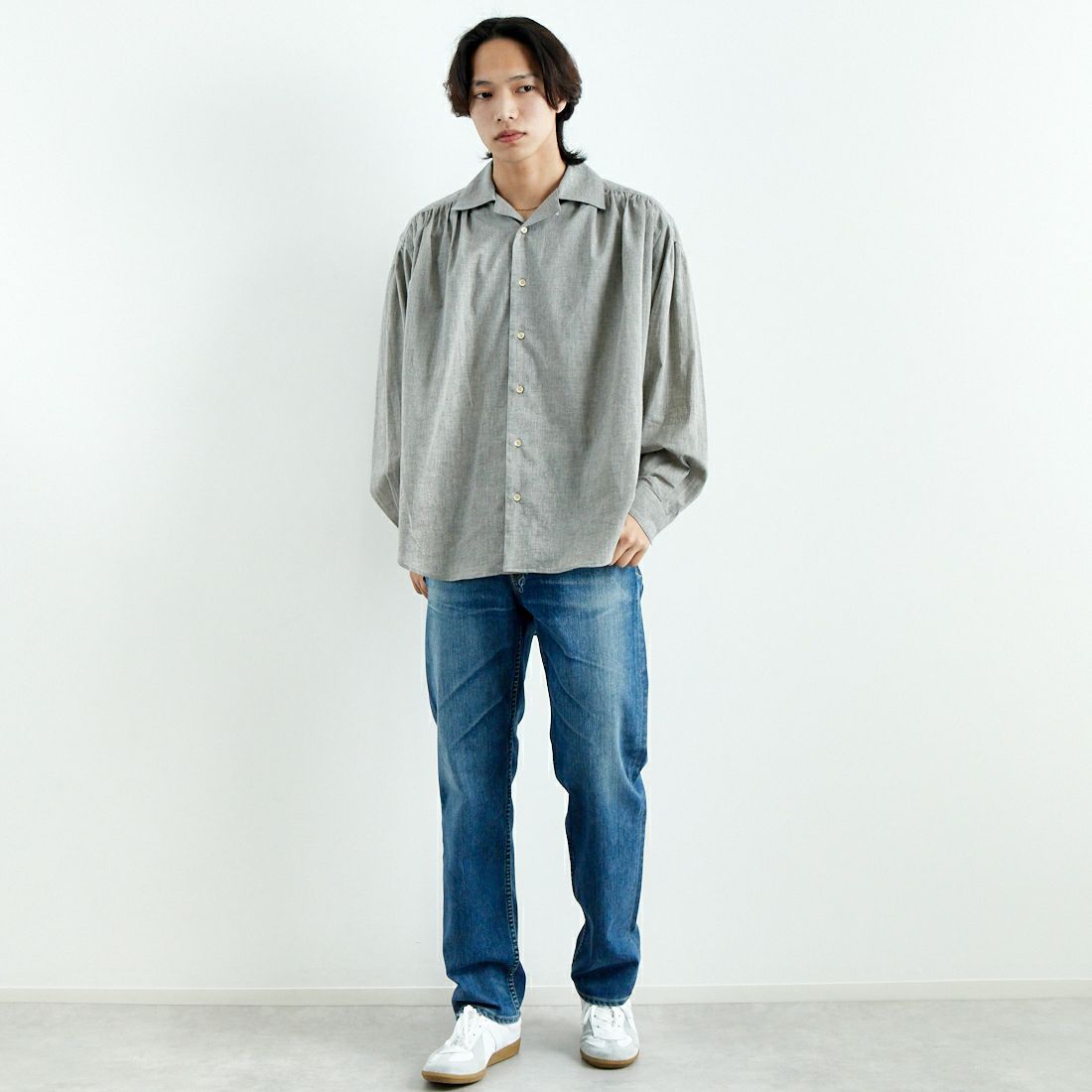 YANUK [ヤヌーク] クラシックストレート BEN/ベン [57243004] PLB &&モデル身長：179cm 着用サイズ：29&&