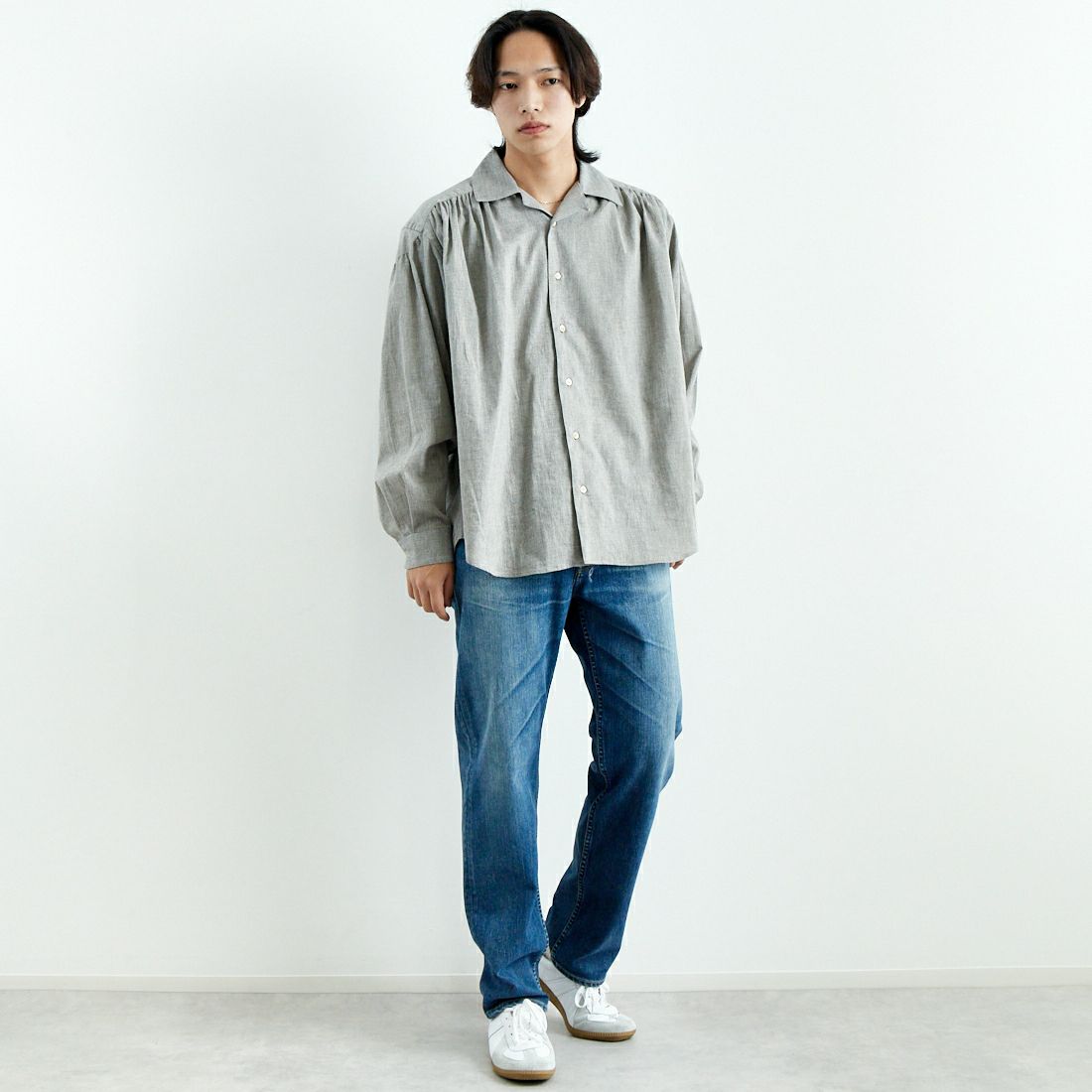 YANUK [ヤヌーク] クラシックストレート BEN/ベン [57243004] PLB &&モデル身長：179cm 着用サイズ：29&&