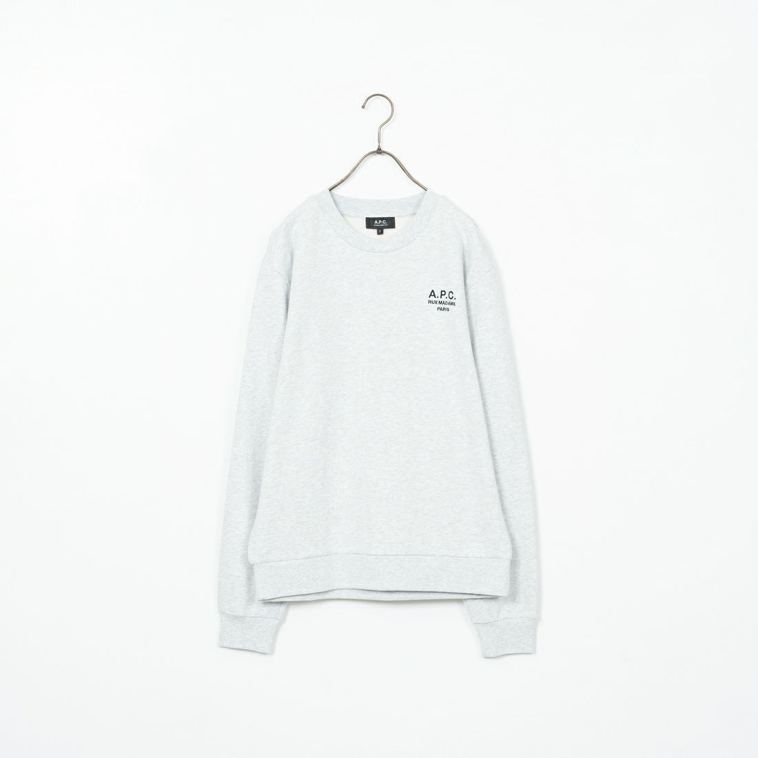 A.P.C. [アー・ペー・セー] ロゴ刺繍スウェット [RUE-MADAME] 92 GRIS CH
