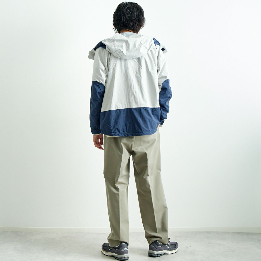 Marmot [マーモット] キメラマウンテンジャケット [TSAMO036] L.GRAY/NAV &&モデル身長：182cm 着用サイズ：L&&